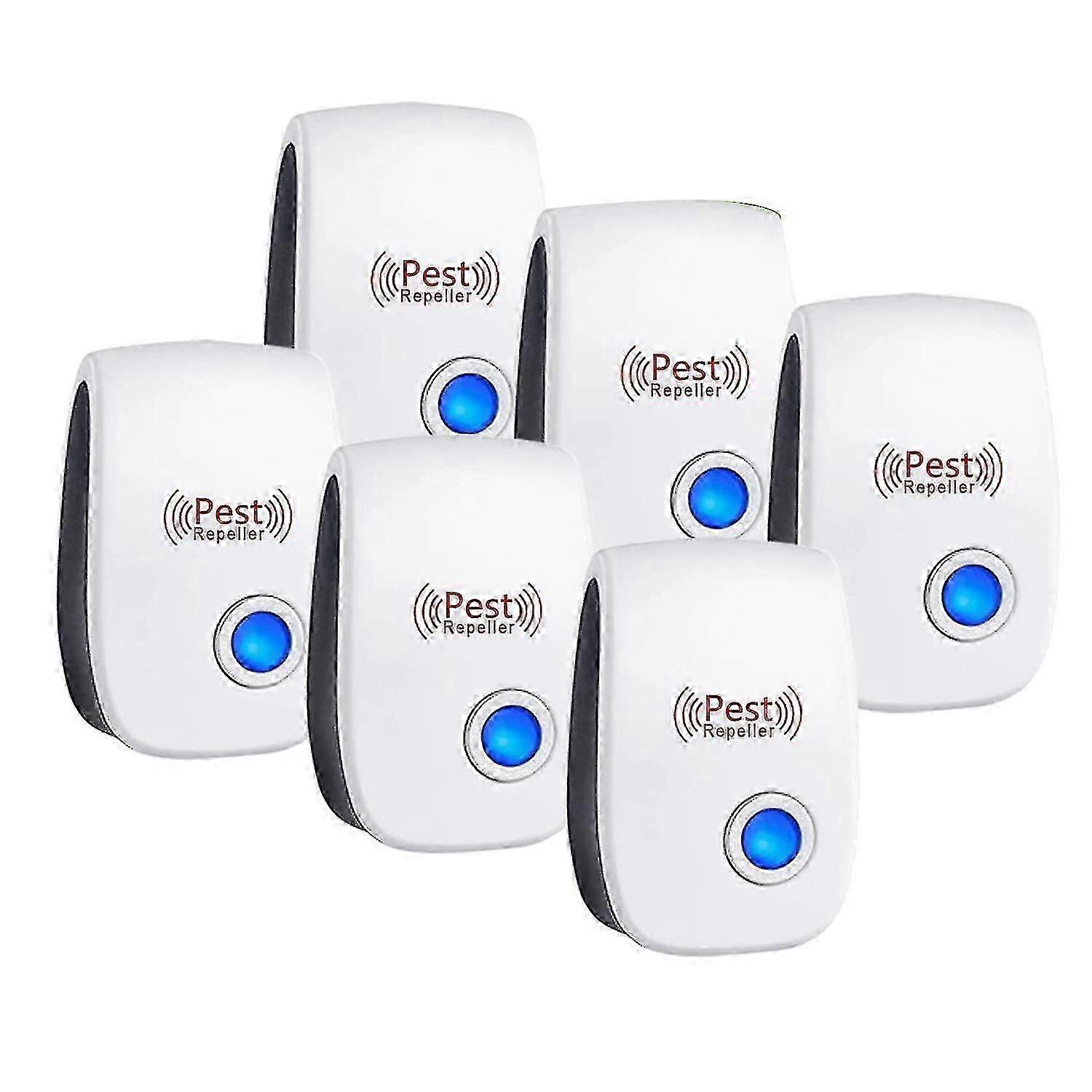 6 Pack Ultrasonic Pest Repeller Electronic Plug In Rodent Mouse Roach Bug Insect Repellent Indoor H-D