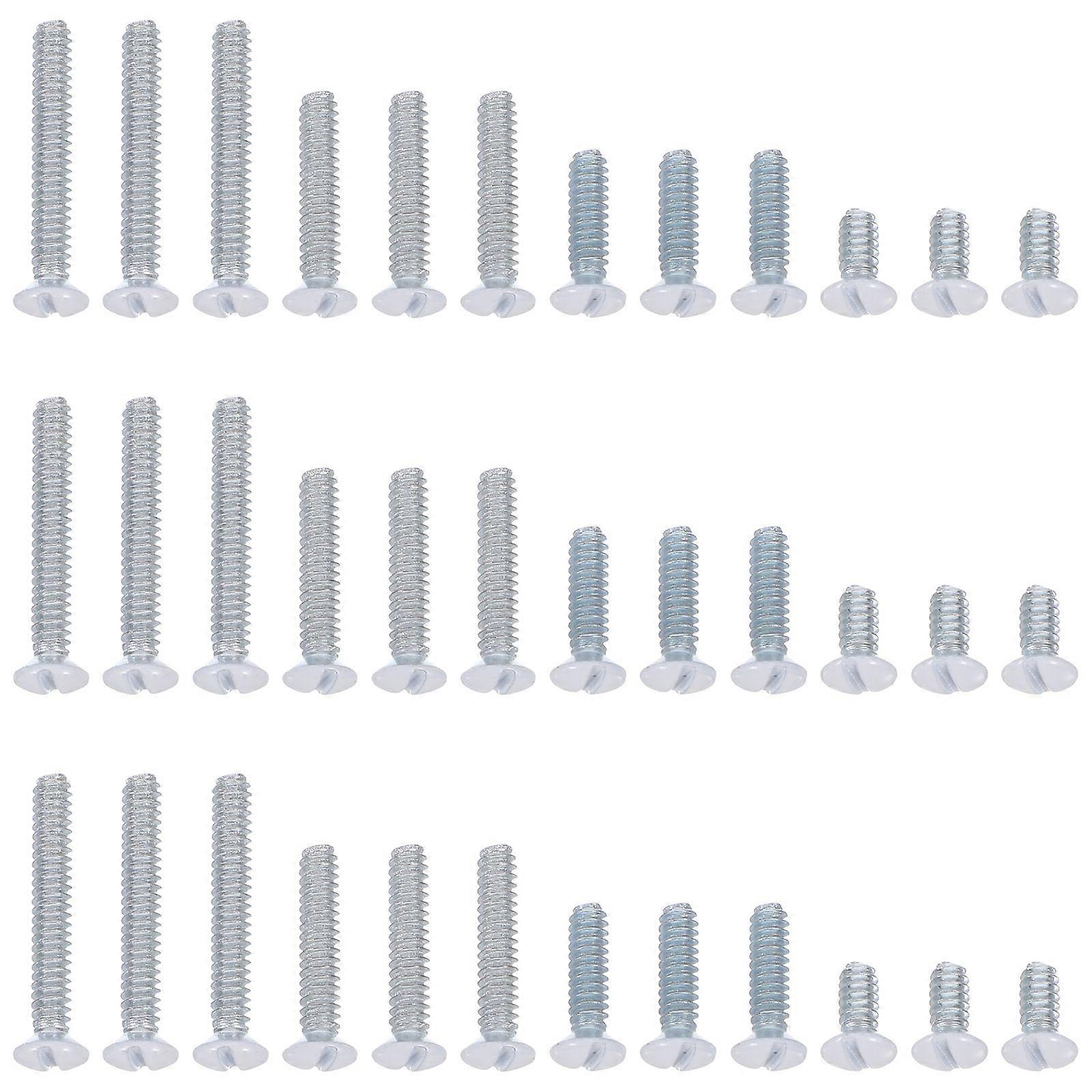 1 مجموعة مسامير لوحة الحائط: مسامير مخرج كهربائي مسطحة الرأس 9/14/19 / 25 مم طول 6-32 خيط للوحات التبديل وتركيبات الإضاءة