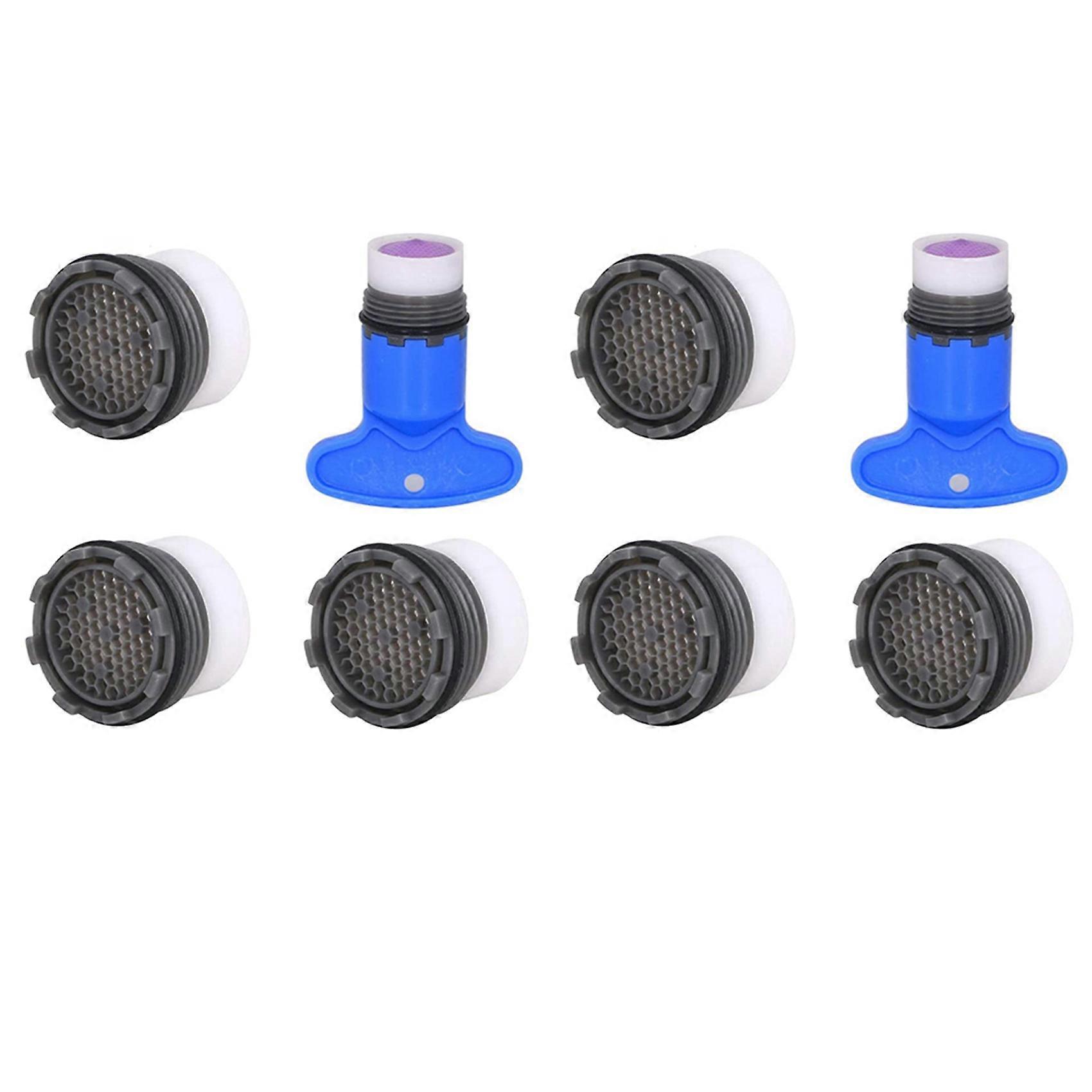 1.2GPM Faucet Replacement Part Insert Filter, Restrictor Aerator,4 Pack(Blue+Black)