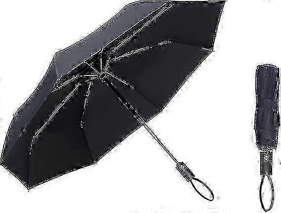 Compact Travel Folding Umbrella, Portable Umbrella with Handle and Automatic Open/Close Function - Unisex Umbrella