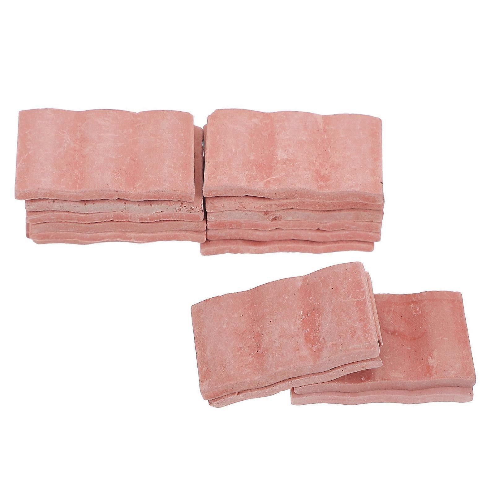 Mini Brick for Micro Landscape Decoration 50Pcs DIY Brown Plaster Bricks