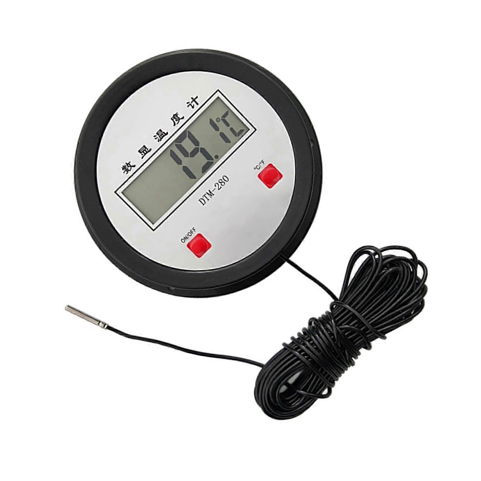 Digital Thermometers Industrial Grade Electronic Temperature Gauges With 10m Probe Easy Installation