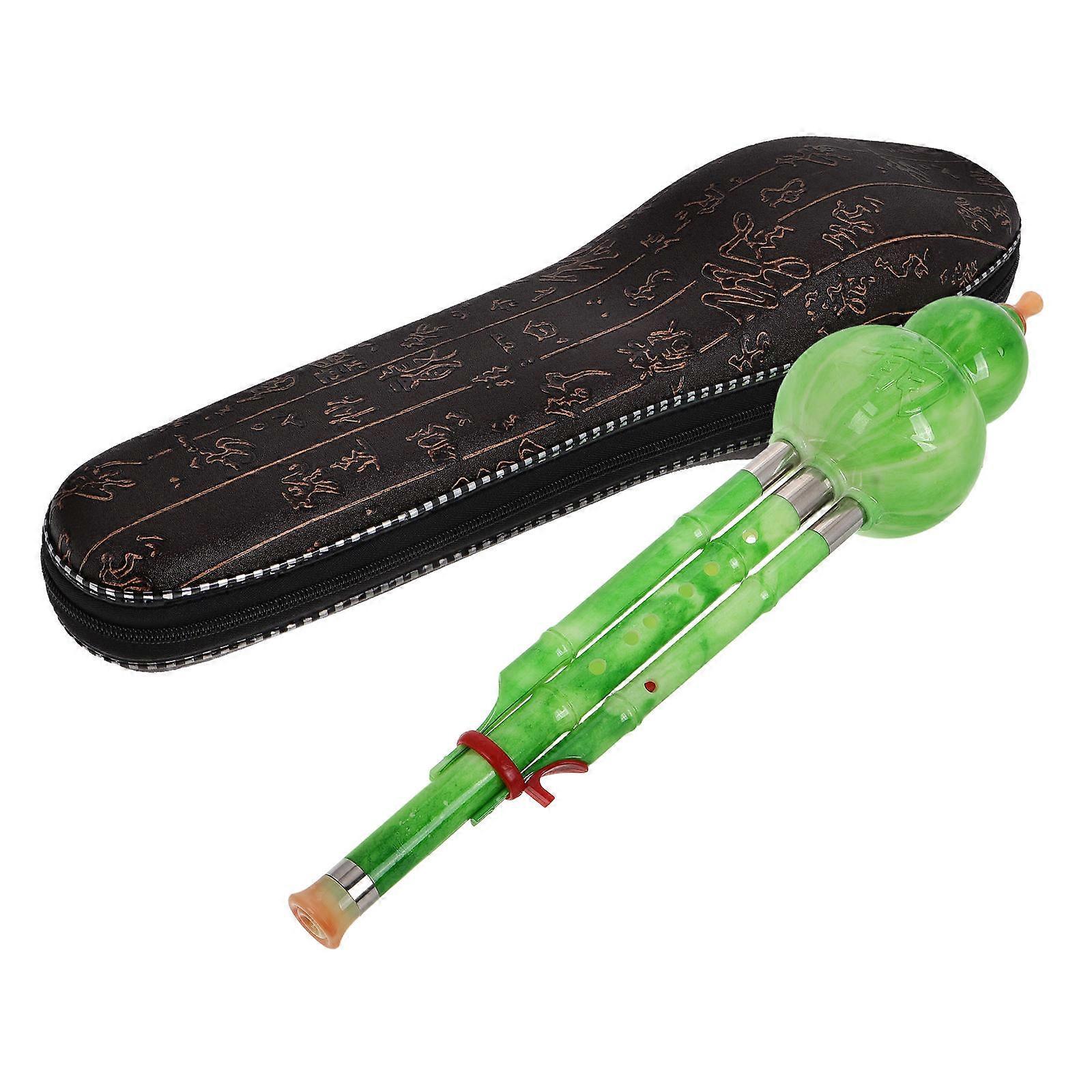C Key Gourd Hulusi Flute for Practice with Storage Box for Beginners