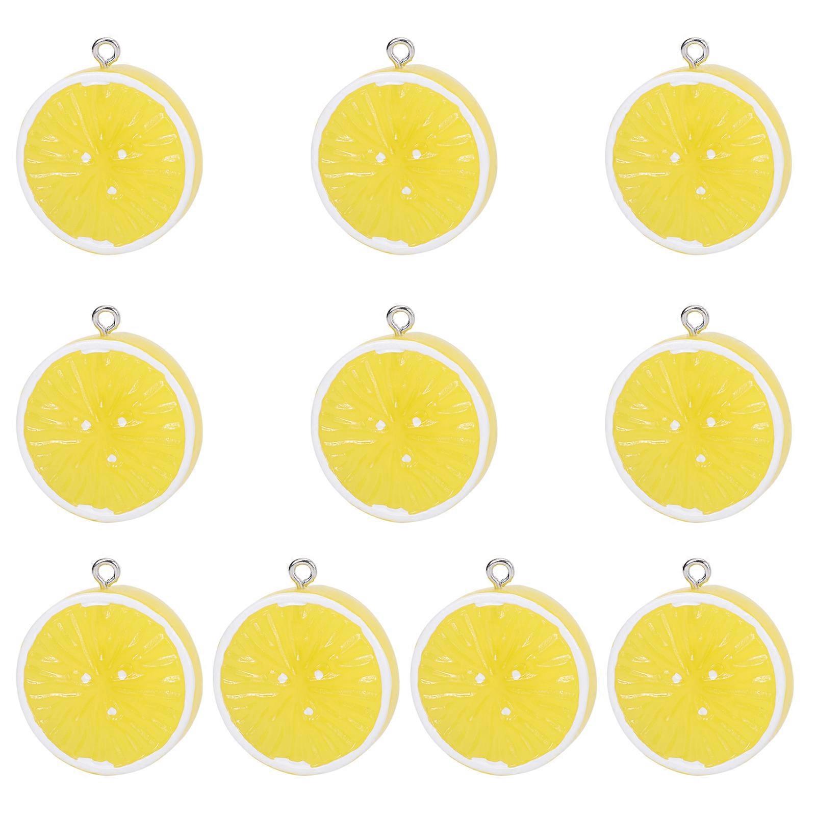 DIY Ear Earring Fruit Charm Resin Pendant 10Pcs Set