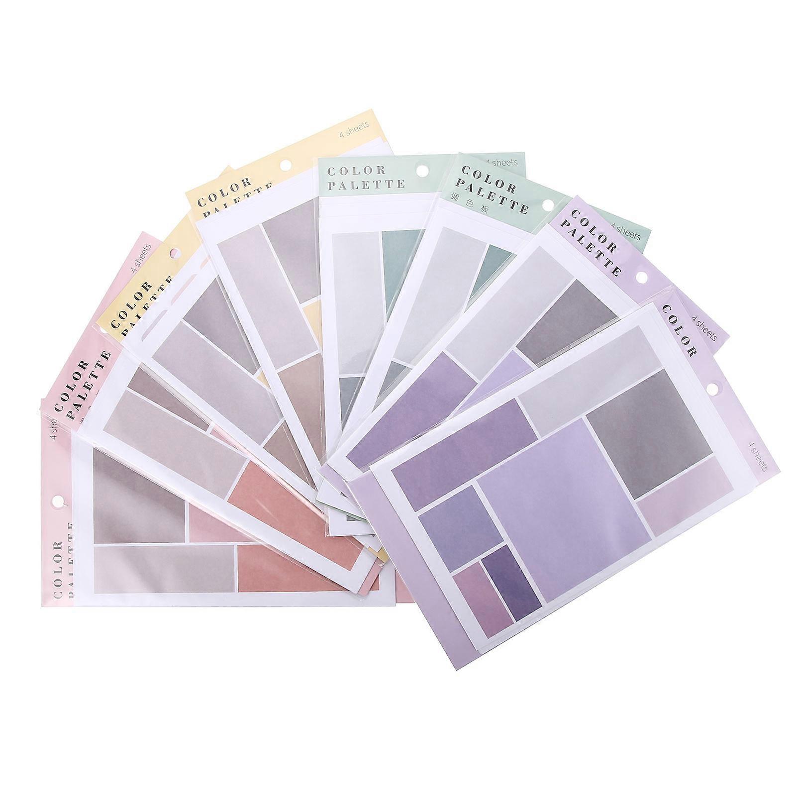 Assorted Color Label Sticker Square DIY Stickers for Home Use 32Pcs