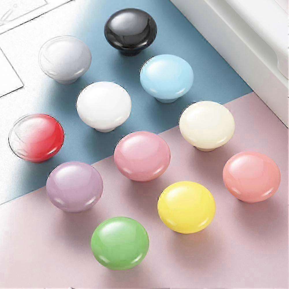 Candy Color Ceramic Round Cabinet Wardrobe Drawer Cupboard Knob Pull Handle