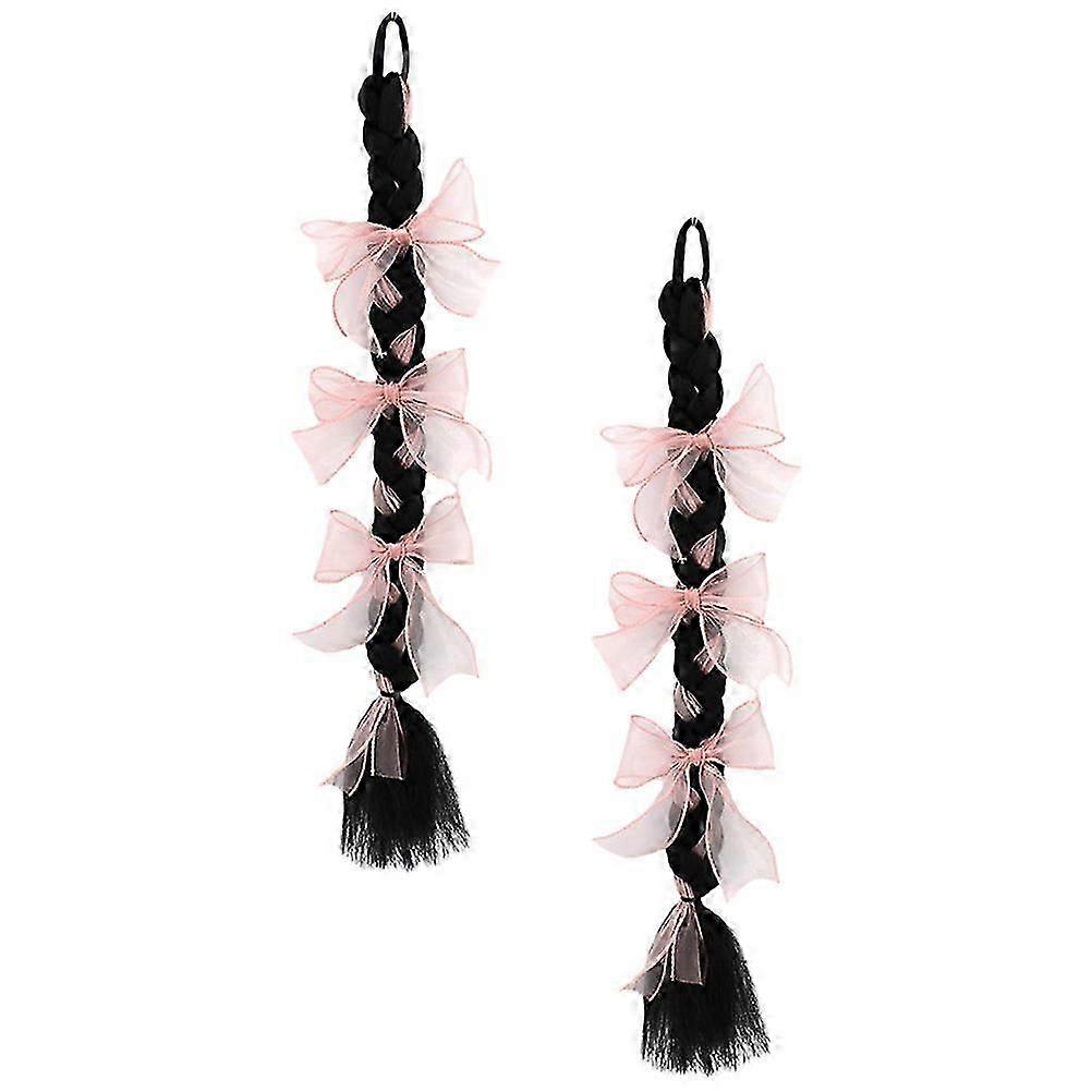 6pcs synthetic braid ponytail hairpieces long extensions for decor