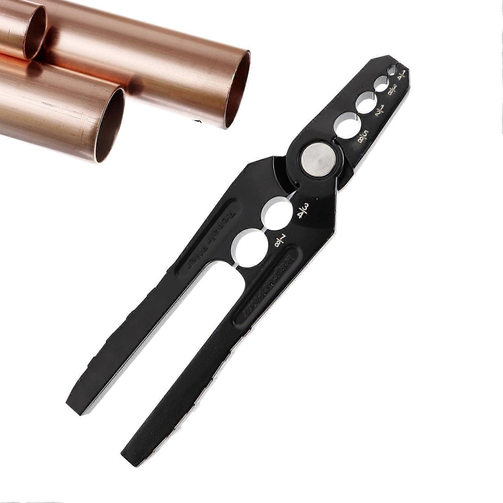 Flat Tube Pliers With 5Hole Design Extended Lever Arm Portable Refrigerant Pipe Tool For HVAC