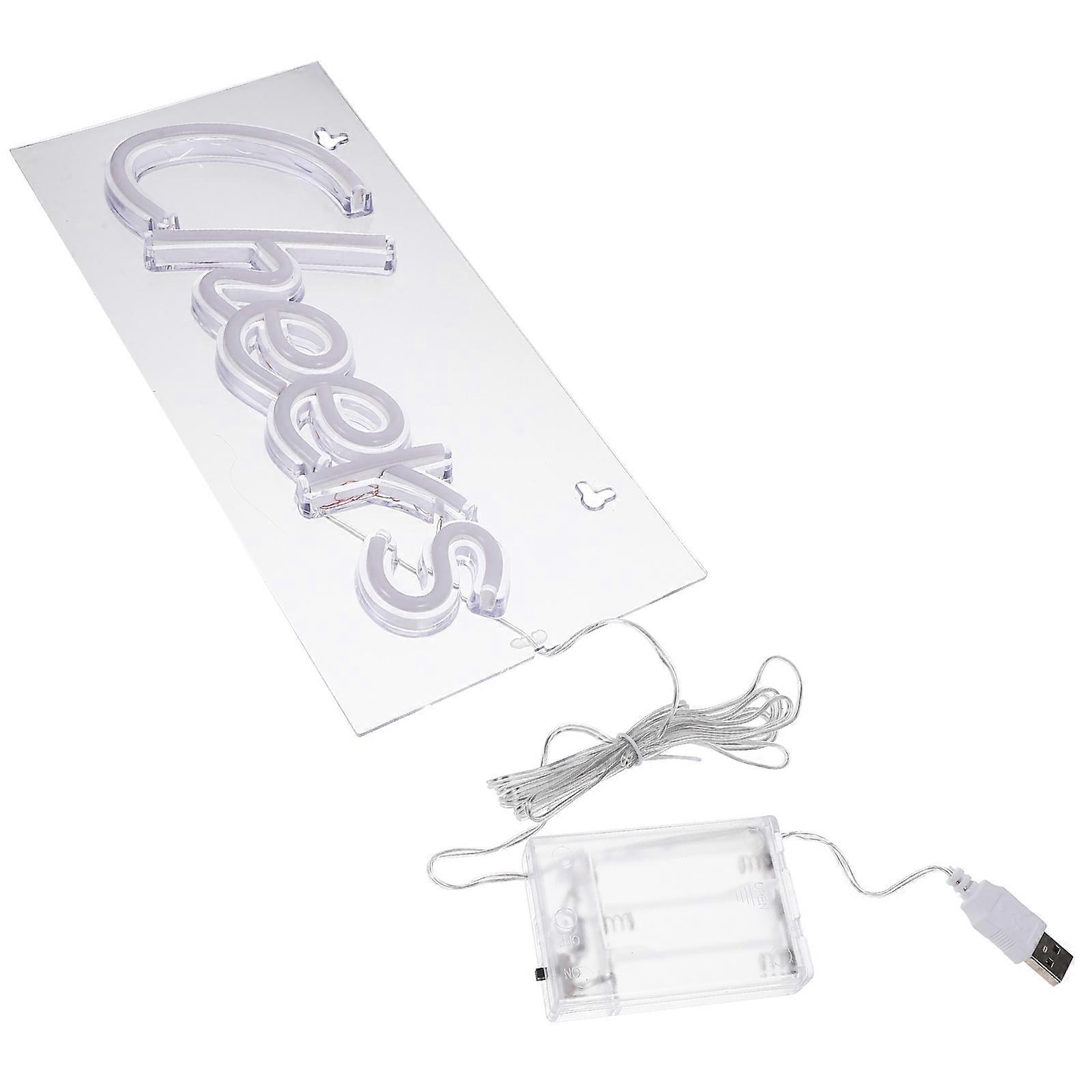 5Pcs Cheers Neon Sign LED Lamp Acrylic Decorative Light for Party Atmosphere