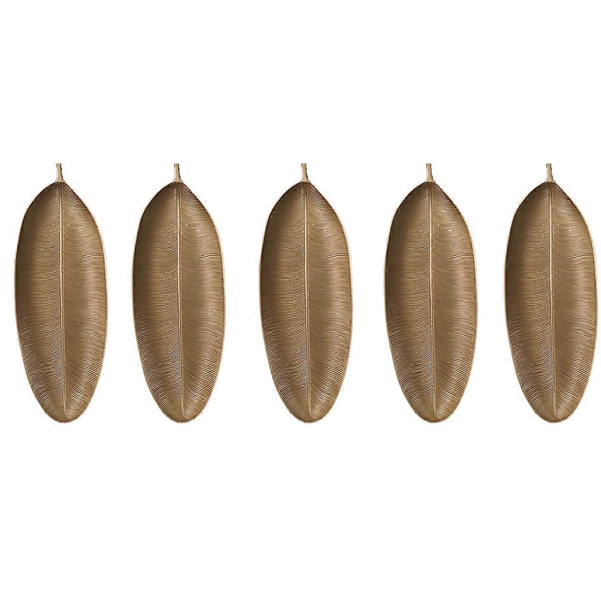 5 STÜCKE Nordisches Dekoratives Tablett Goldblätter Form Serviertablett