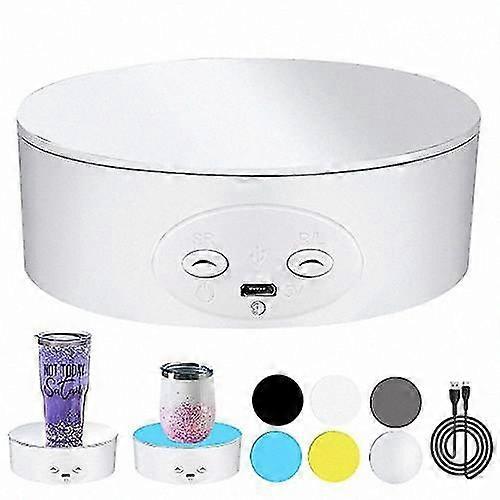 Rotating Display Stand for Tumblers Cup Spinner Turntable 360 Degree Silent Rotation for Photography