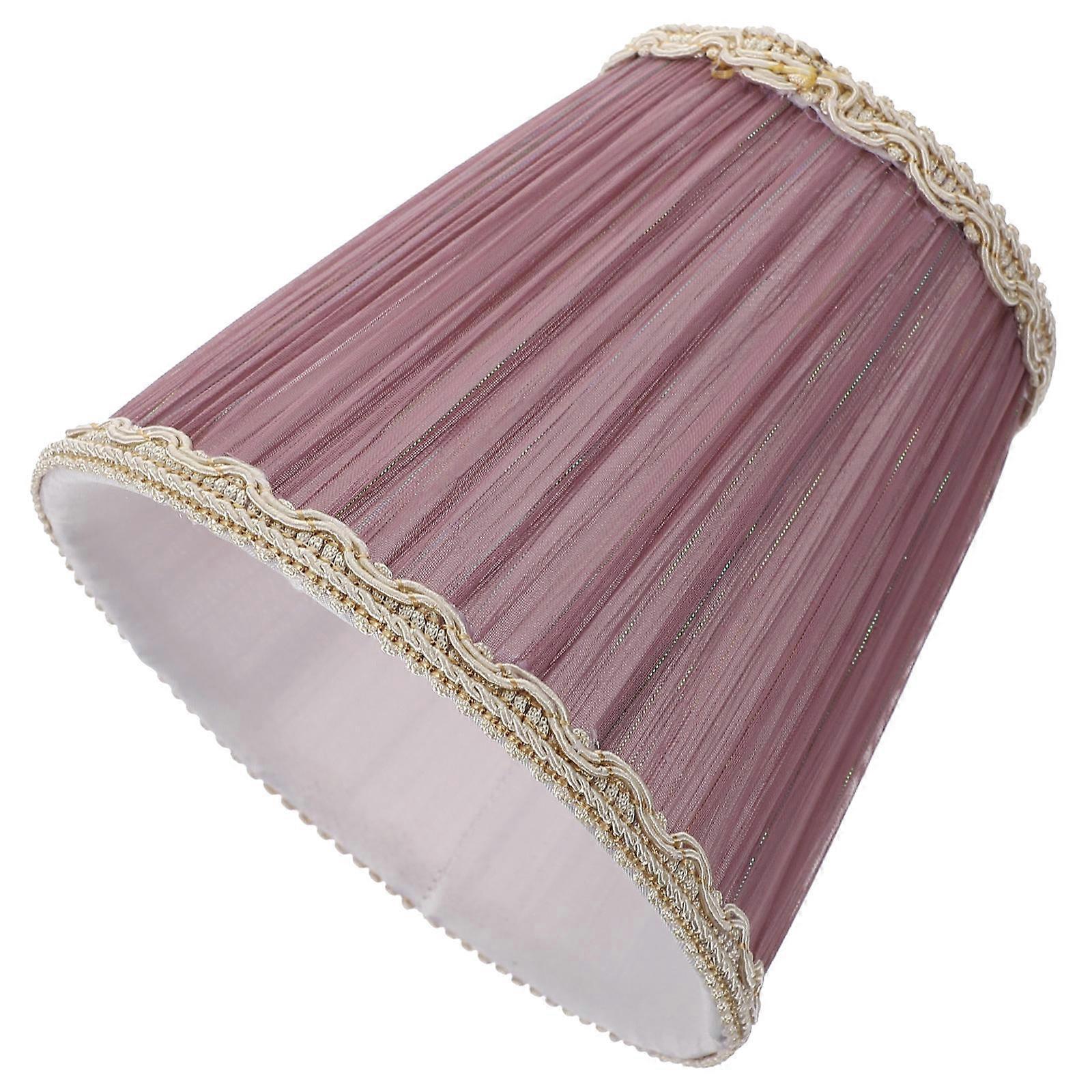 Lampshade Fabric Covers Modern Style Purple Protective Cover Easy to Install and Remove 1Pcs