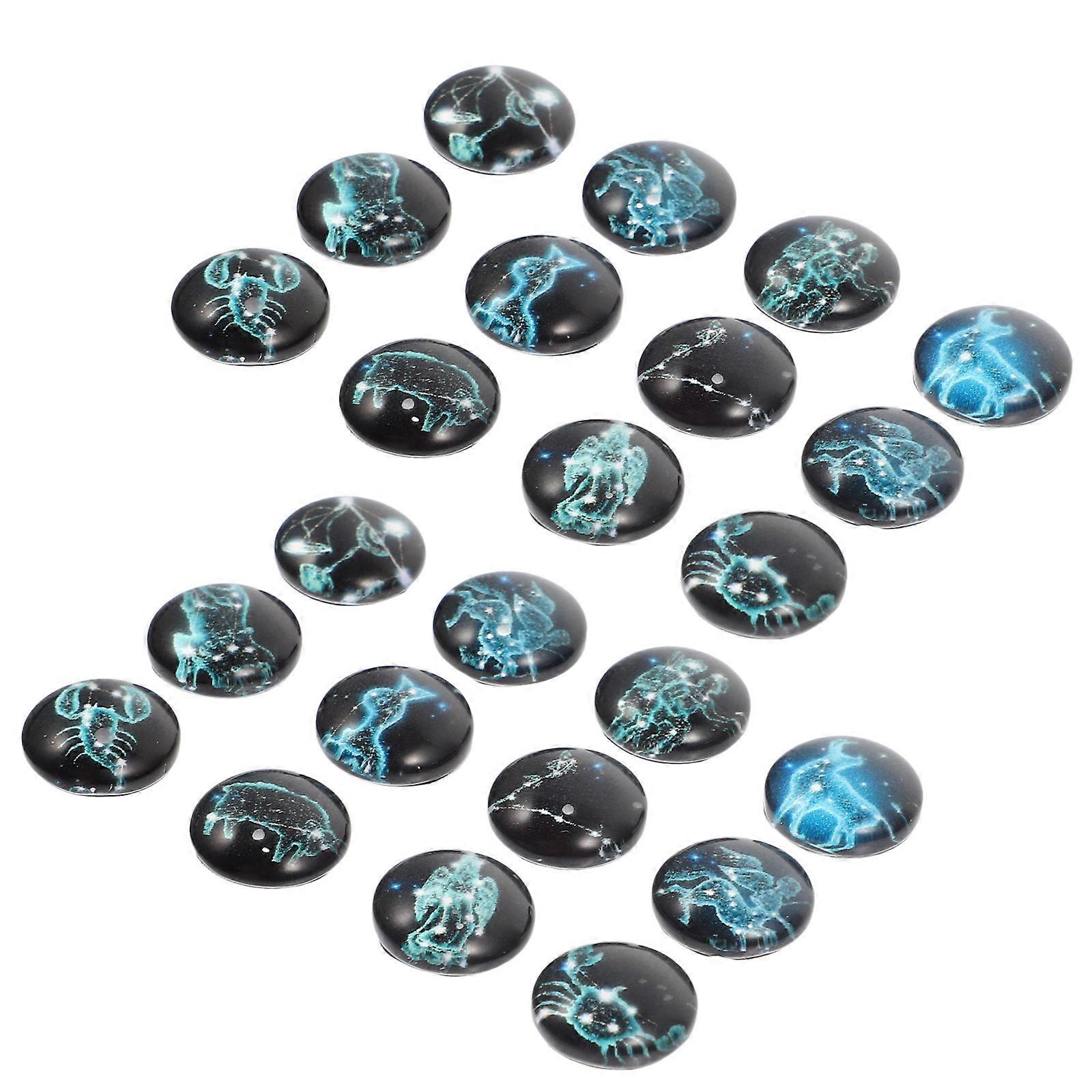 Round Pattern Cabochons For DIY Crafting 1.6X1.6cm Assorted Color Gift Making 360Pcs