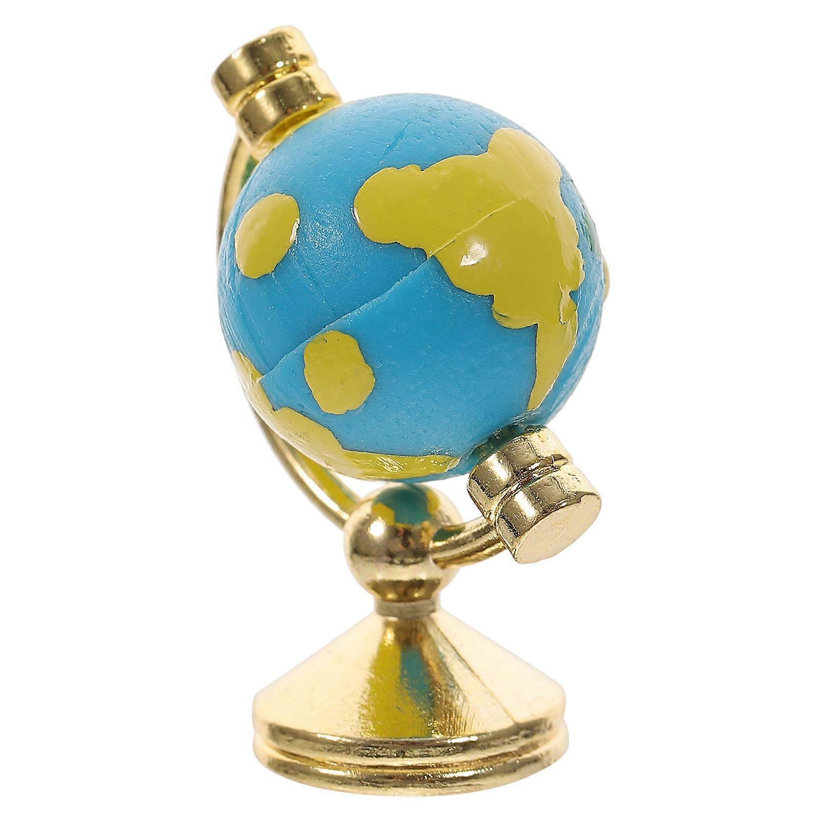 Mini House Globe Model for Decor 3Pcs Decorative Toy Mini Globe Set