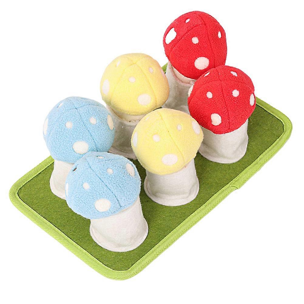 Pet Dog Chew Bite Toy for Engagement 2Pcs Lovely Mushroom Interactive
