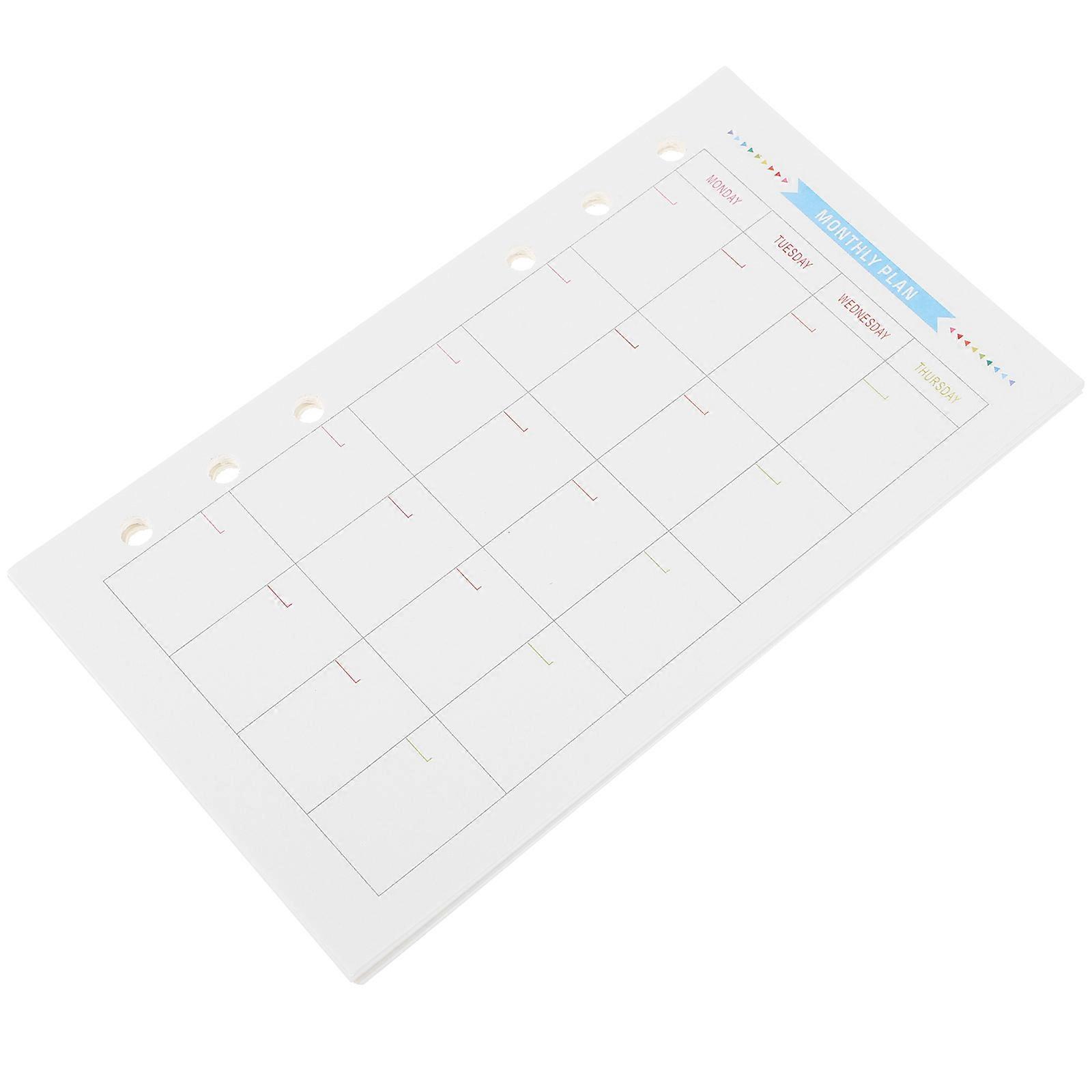 Refillable A6 Size 6-Hole Notebook Inserts Ideal For Travel Office Daily Use 40 Sheets