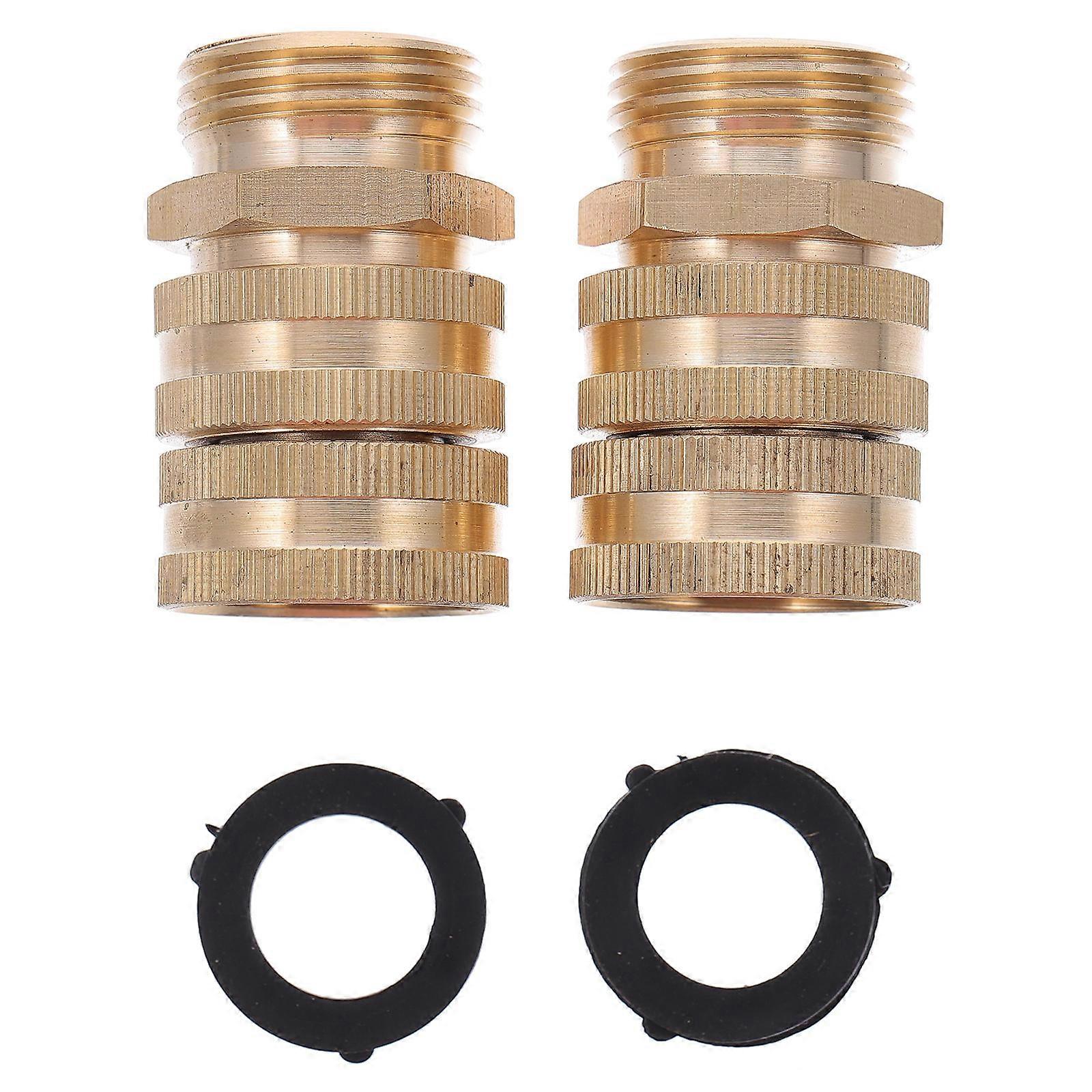 Garden Hose Connector Brass Hose Fitting for Pipe 14Pcs Dual Swivel