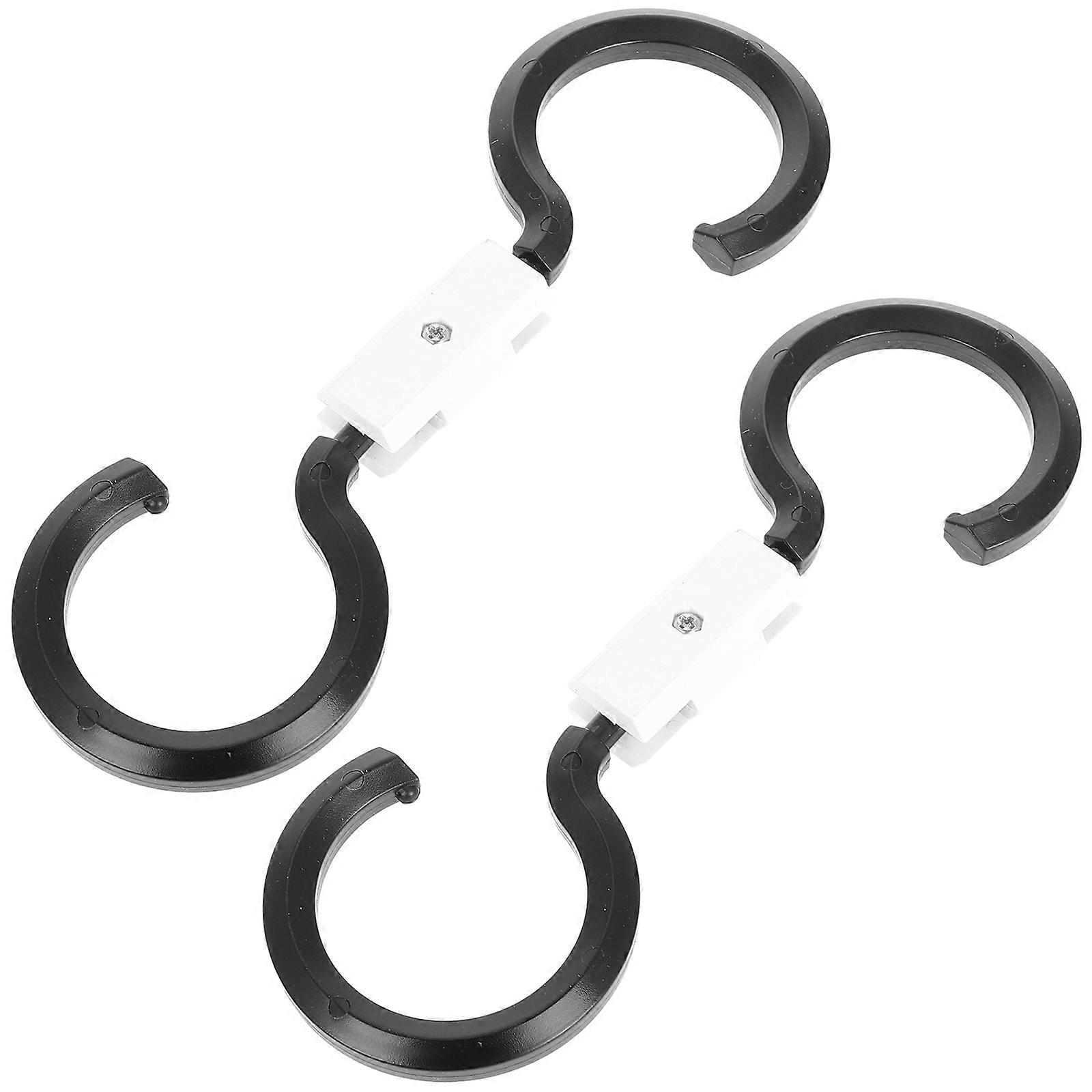 Car Organizer Backseat Hooks With 360-Degree Adjustable Design For Travelers White 6 Pcs