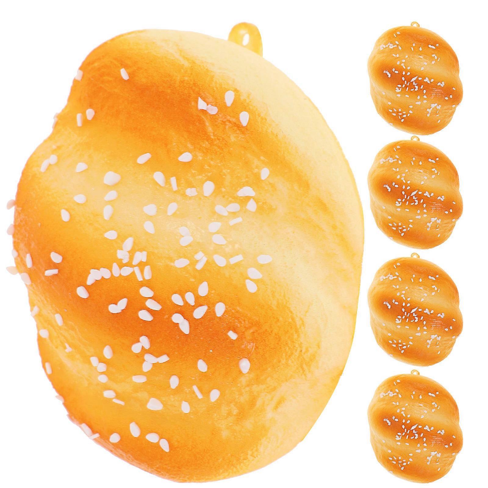 Bread Stage Property Bread Model for Decoration 6Pcs PU Roll Toy