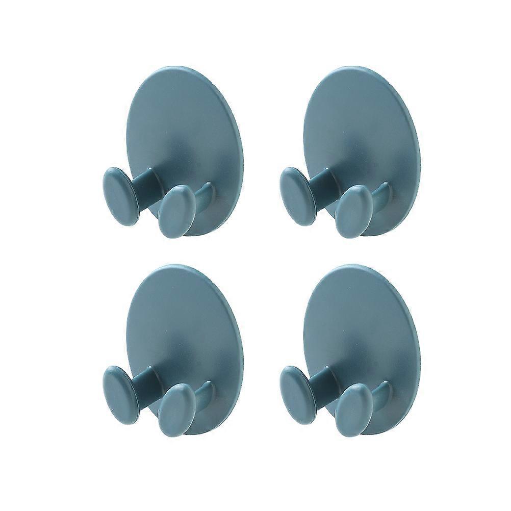 Socket Hook Oval Adhesive Plug Holder for Plug Holding 8Pcs Blue