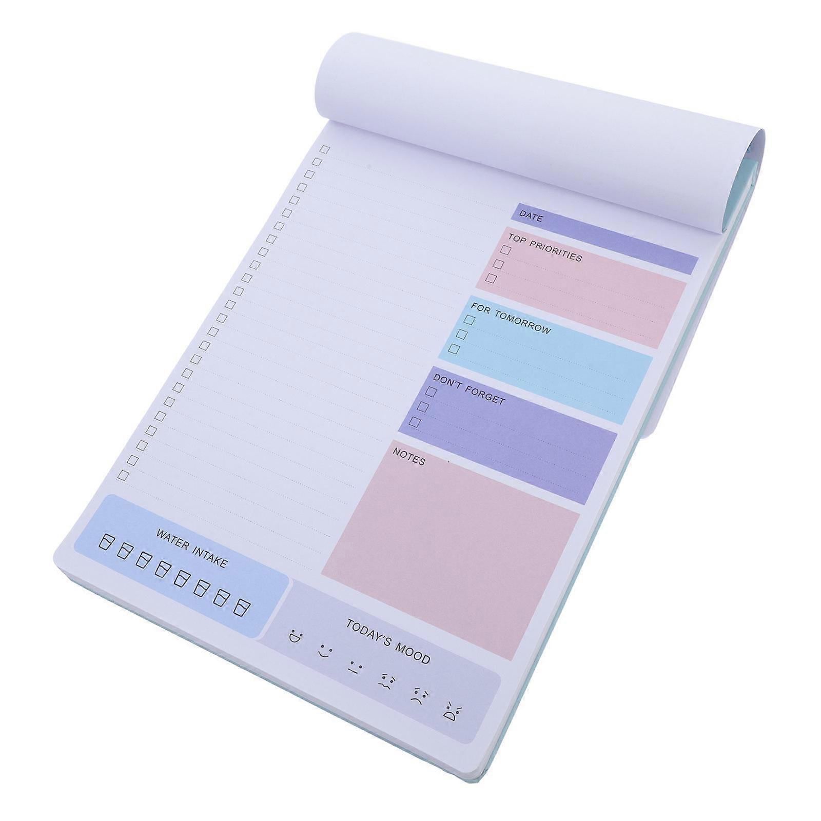 Blue Household Planner Notepad Portable Planner for Writing Use 3Pcs