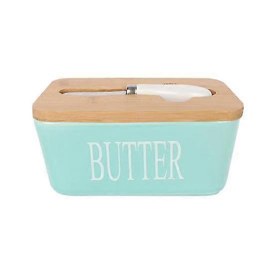 Yousheng Ceramic Butter Dish with Lid Multipurpose Knife Large Capacity Butter Keeper for Countertop Easy to Clean Butter Container Kitchen Gift 2025