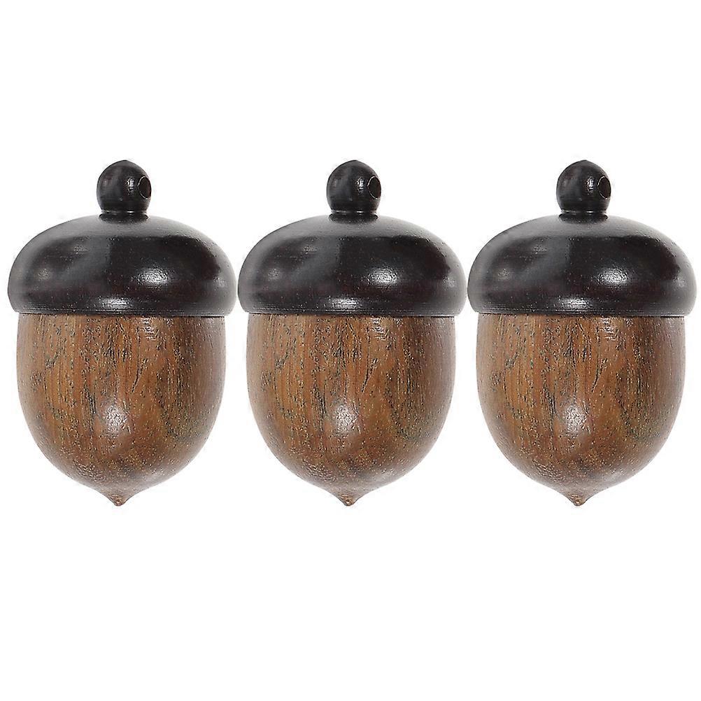 Decorative Wooden Acorns 6 Pcs Elegant Design Pendants Ideal For DIY Projects Gift Giving And Room Decor