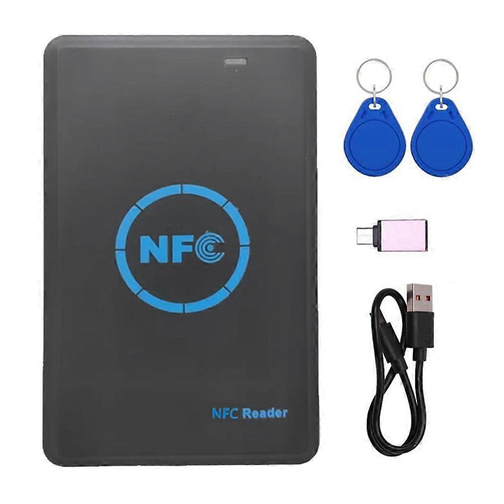 5-Band NFC Smart Chip Reader/Writer+2XCUID Keychain 125K 13.56M Copier HID Duplicator Tag Clone ID IC Keychain Key Copy