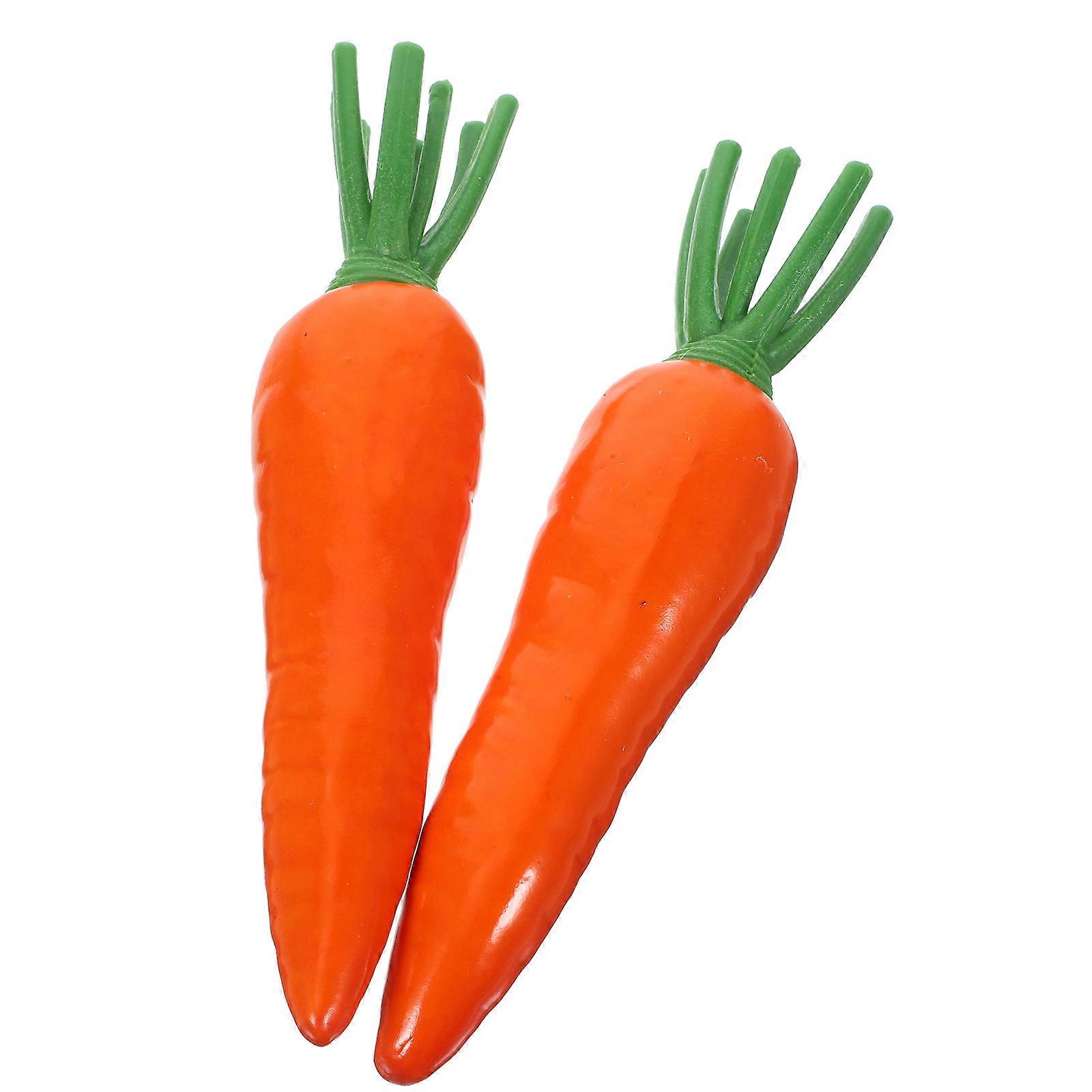 Moxing Foam Carrot Decorations for Decor 2Pcs Artificial Vegetable Photo Props