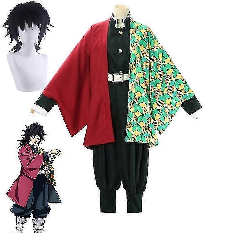 Anime Demon Slayer Kimetsu No Yaiba Kimono Üniforma Tomioka Giyuu Cosplay Kostüm Cadılar Bayramı Erkekler İçin Kostümler