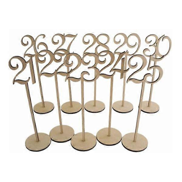 Wedding Table Numbers Wooden Table Numbers with Round Base 30Pcs Set for Reception