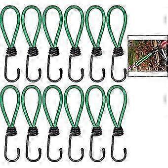 12 Pieces Bungee Hook, Tarp Bungee Hook Elastic Bungee Cords Camping With Hook, Bungee Strap For Tarps