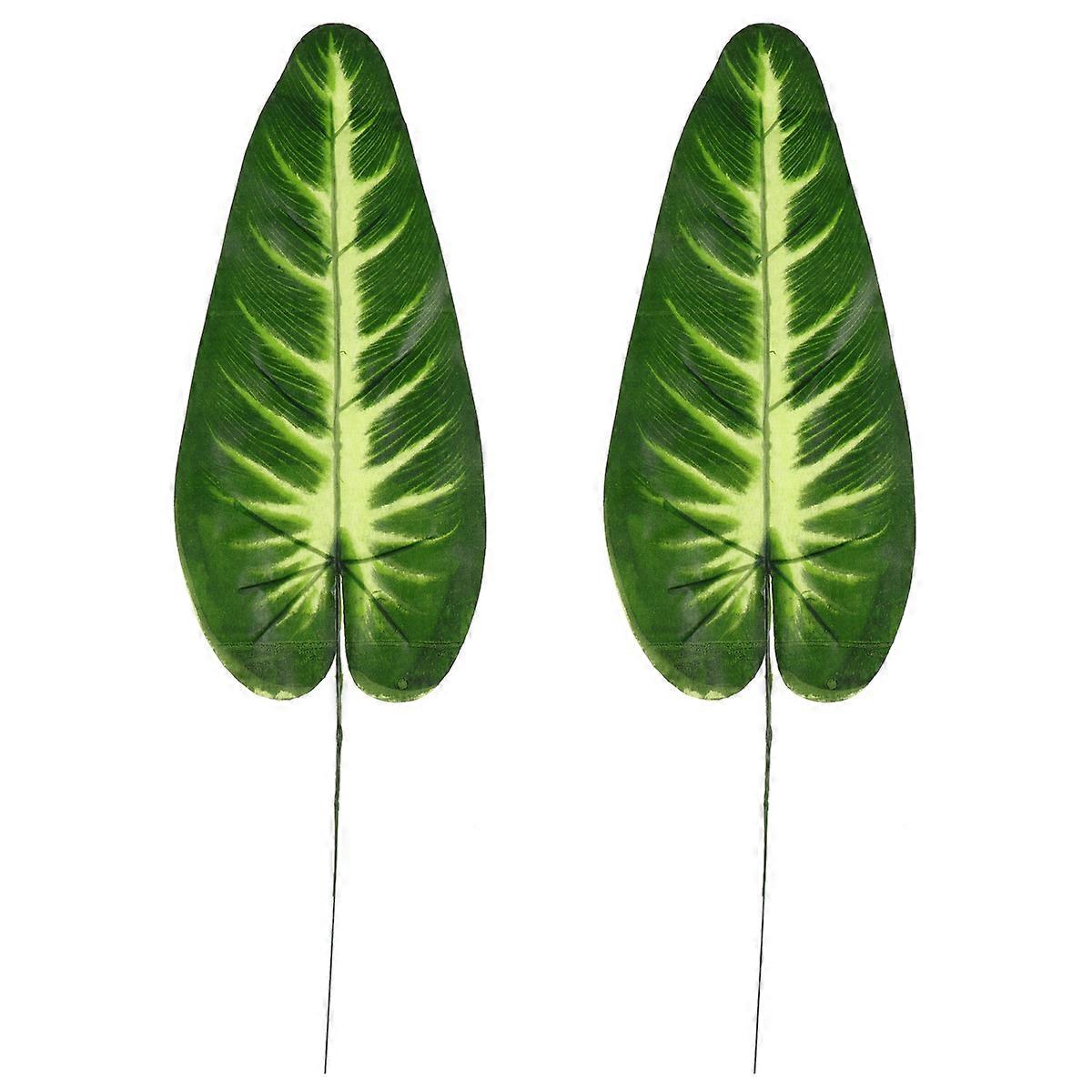Artificial Leaves Greenery Decor for Decorating 4Pcs Elephant Ear Leaf