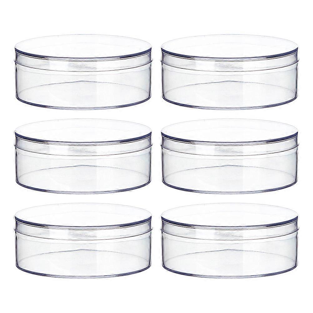 Transparent Clear Candy Storage Box Round Container with Lid 12Pcs for Beads