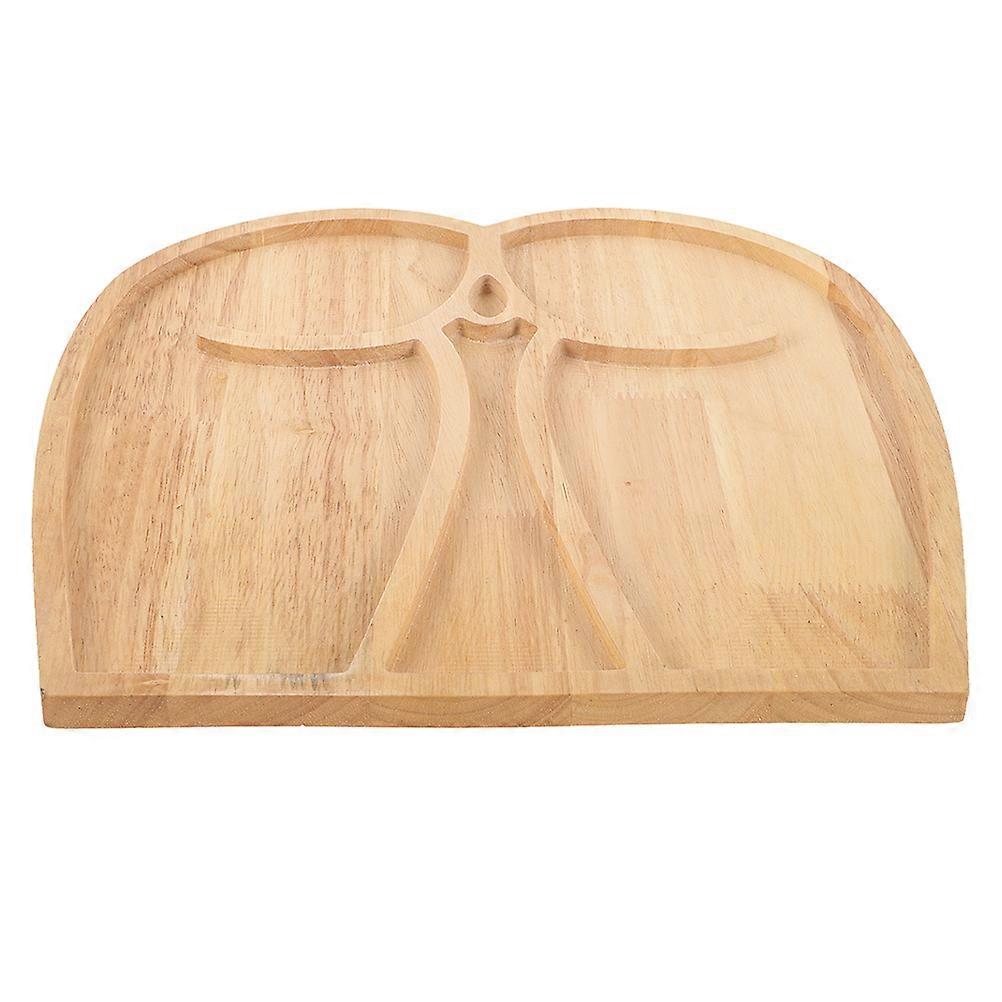 Wooden Serving Tray for Outdoor Use Creative Design 2Pcs Set