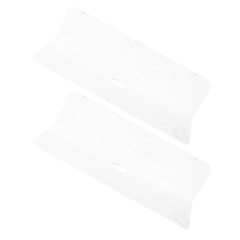 Kitchen Wall Mounted Shelf Storage Shelf for Use 4Pcs White Acrylic
