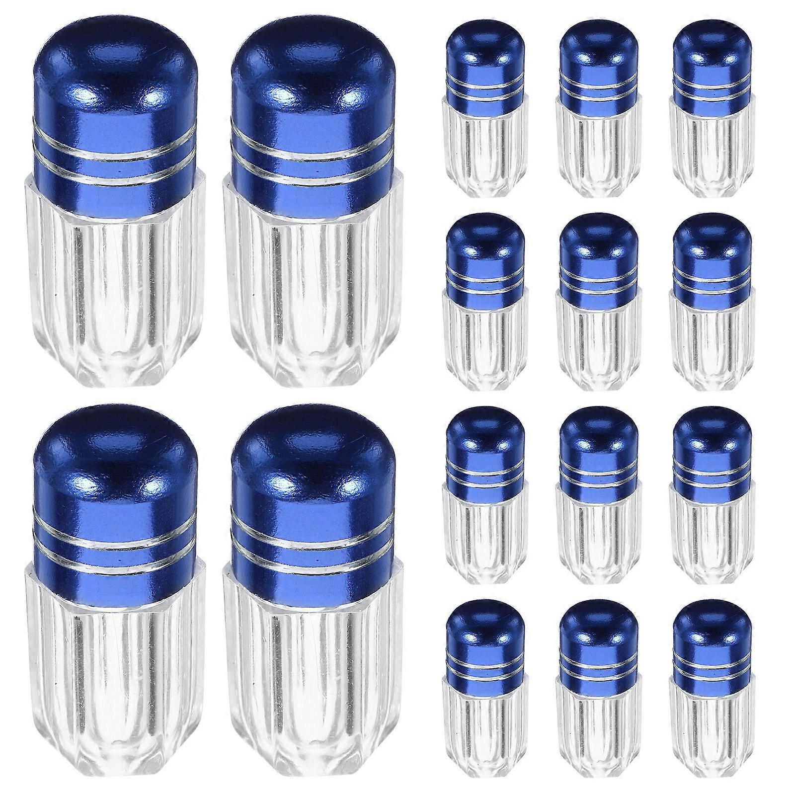 Travel Pill Containers 80 Pcs Blue Empty Plastic Bottles For Small Items Storage With Spill-proof Lid