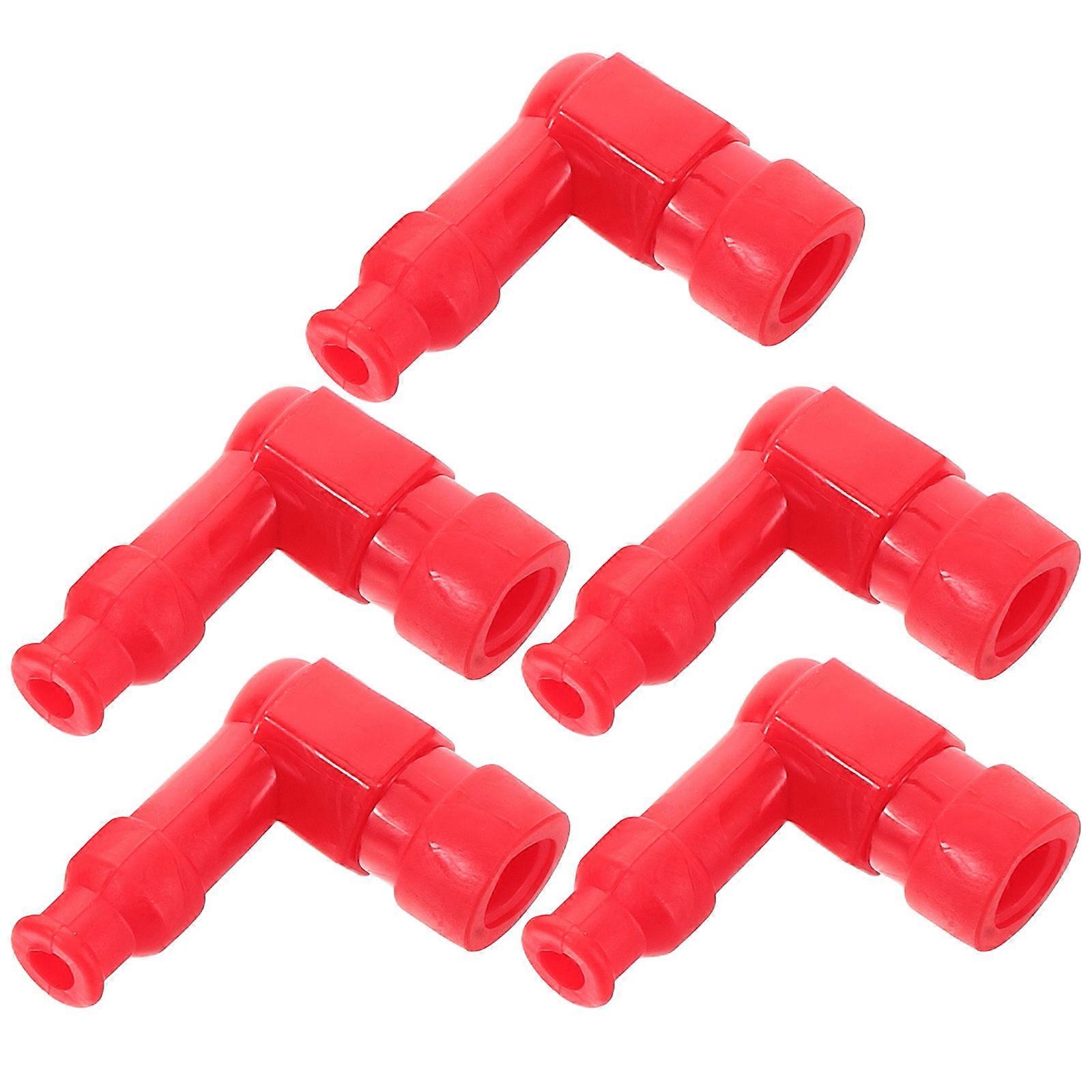Enhanced Protection Plug Caps For Owners 5Pcs Red Rubber Parts For Harsh Environments