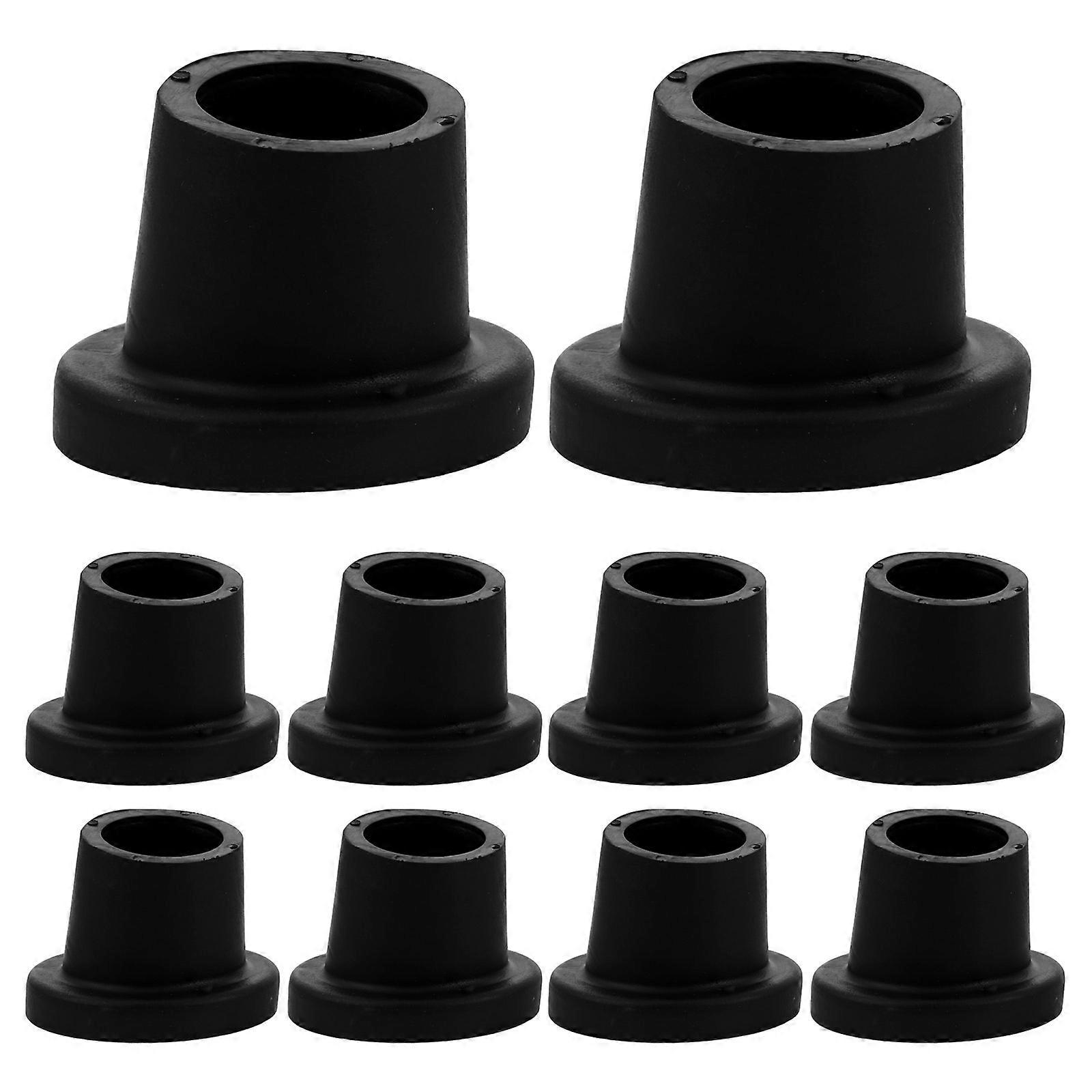 Black Rubber Tips Replacement for Chair Feet with 40Pcs Stability Covers