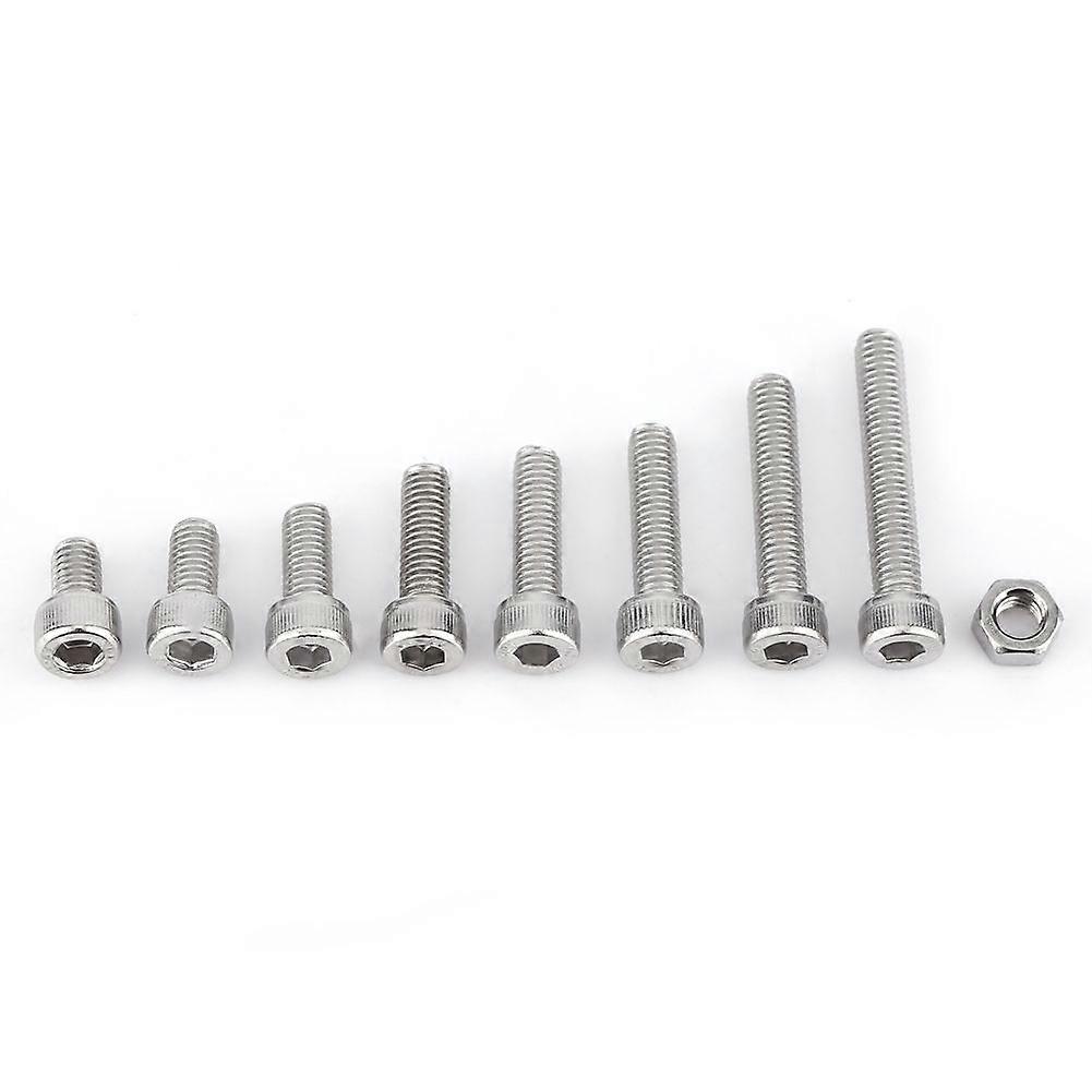Stainless Steel SS304 Hex Socket M5 Bolts and Nuts Assortment (Cap head)