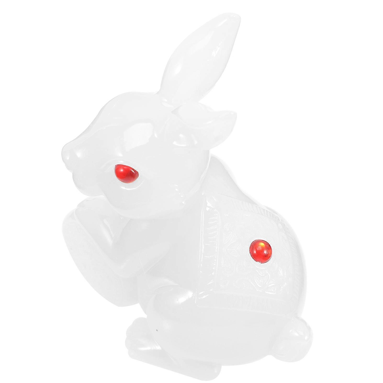 Rabbit Ornament Resin Bunny Statue for Decor 3Pcs Figurines
