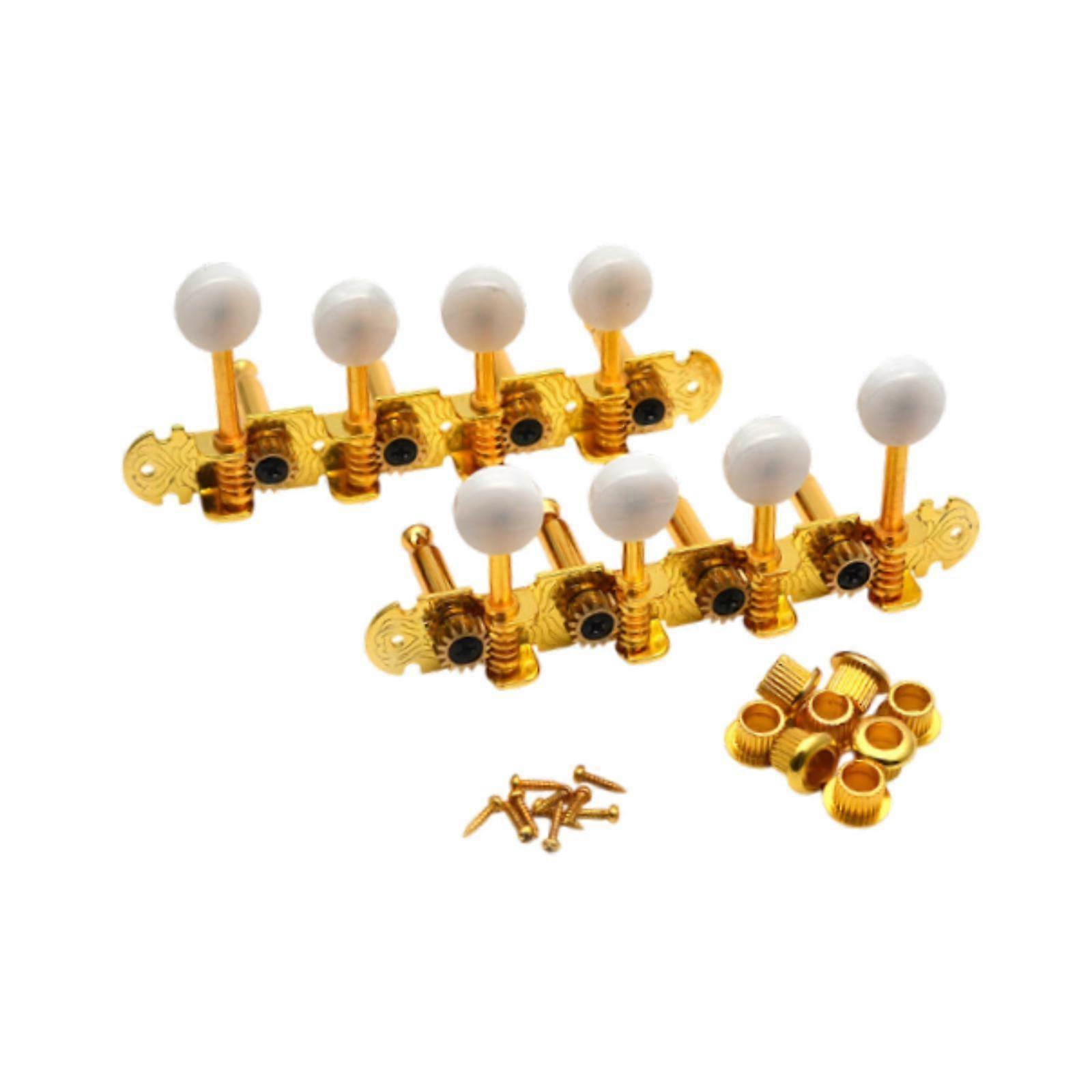 2 Pieces Mandolin Tuning Pegs Knobs Tuning Keys for 8 String Guitar Mandolin Gold