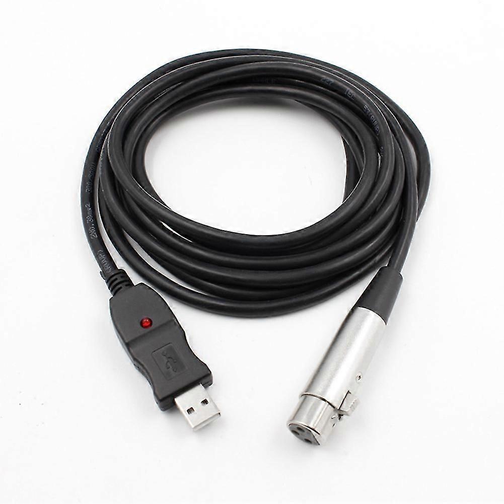 USB uros-XLR naarasmikrofoni USB MIC Link -kaapeli Uusi