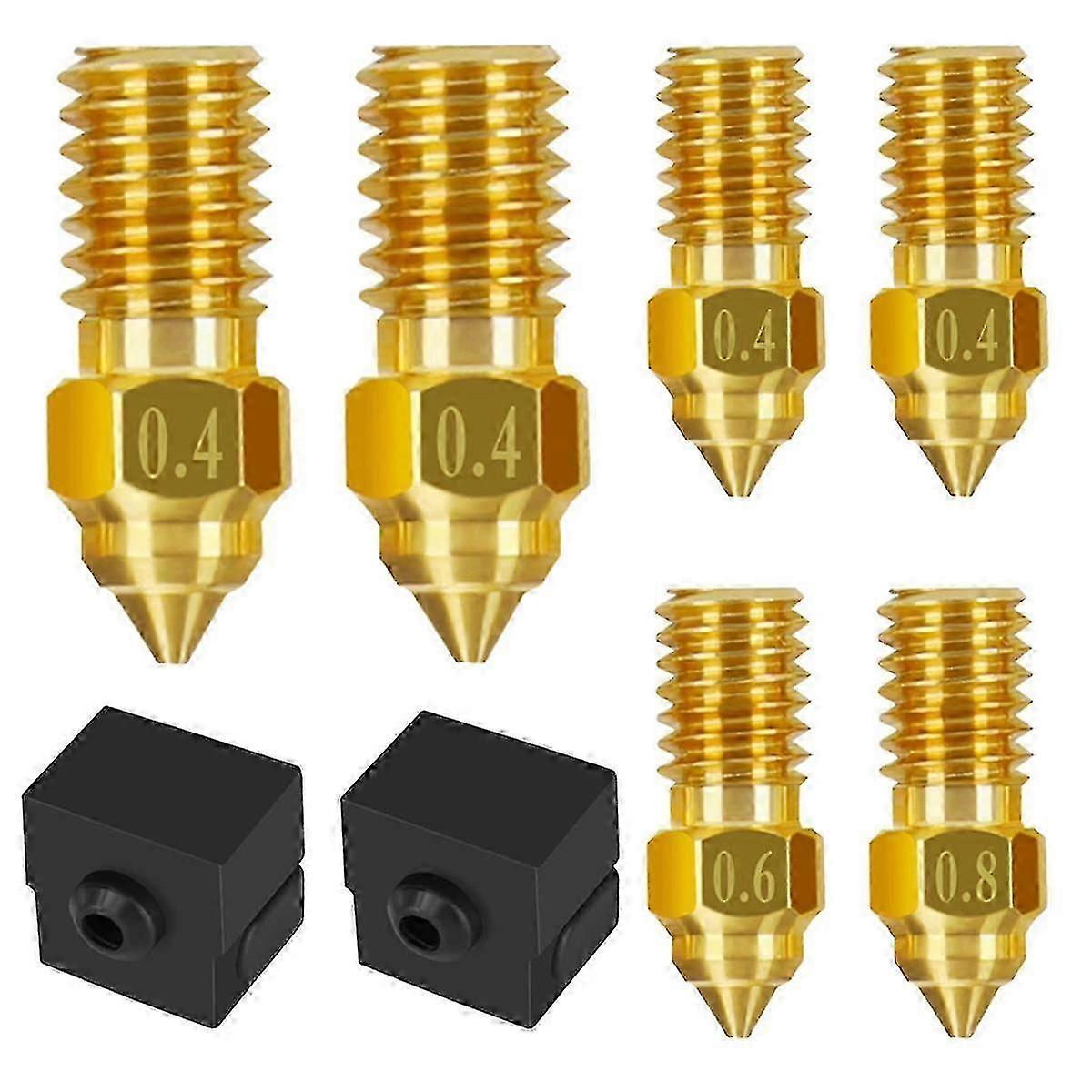 3D Printer Brass Nozzle Kit - 3 V3 SE Nozzles for Smooth Printing