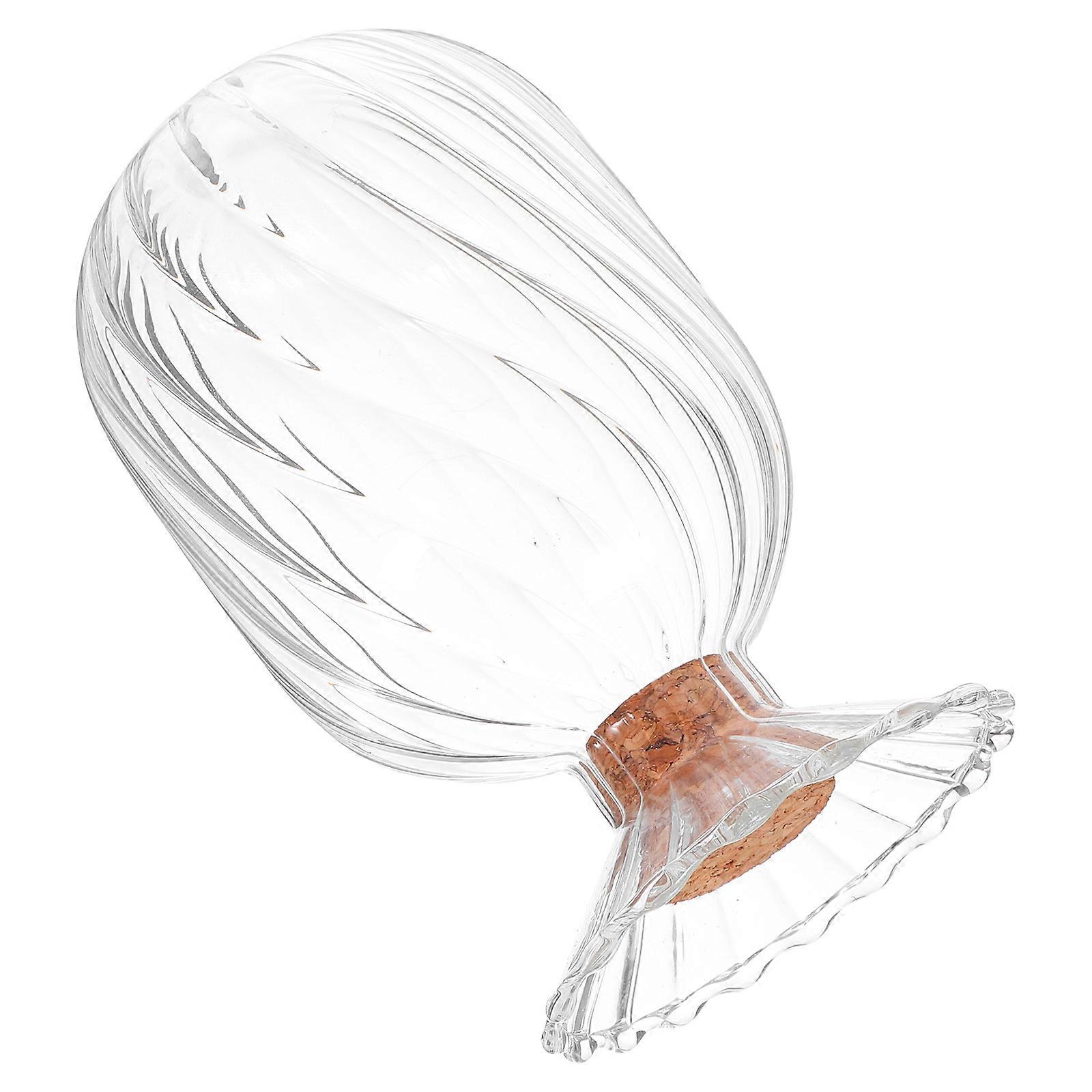 2Pcs Glass Matchstick Jar Holder for Fireplace Decorative Storage