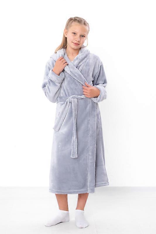 Badjas (meisjes) – Badjas met capuchon, zachte badstof, halfseizoen, HC 6390-034-5