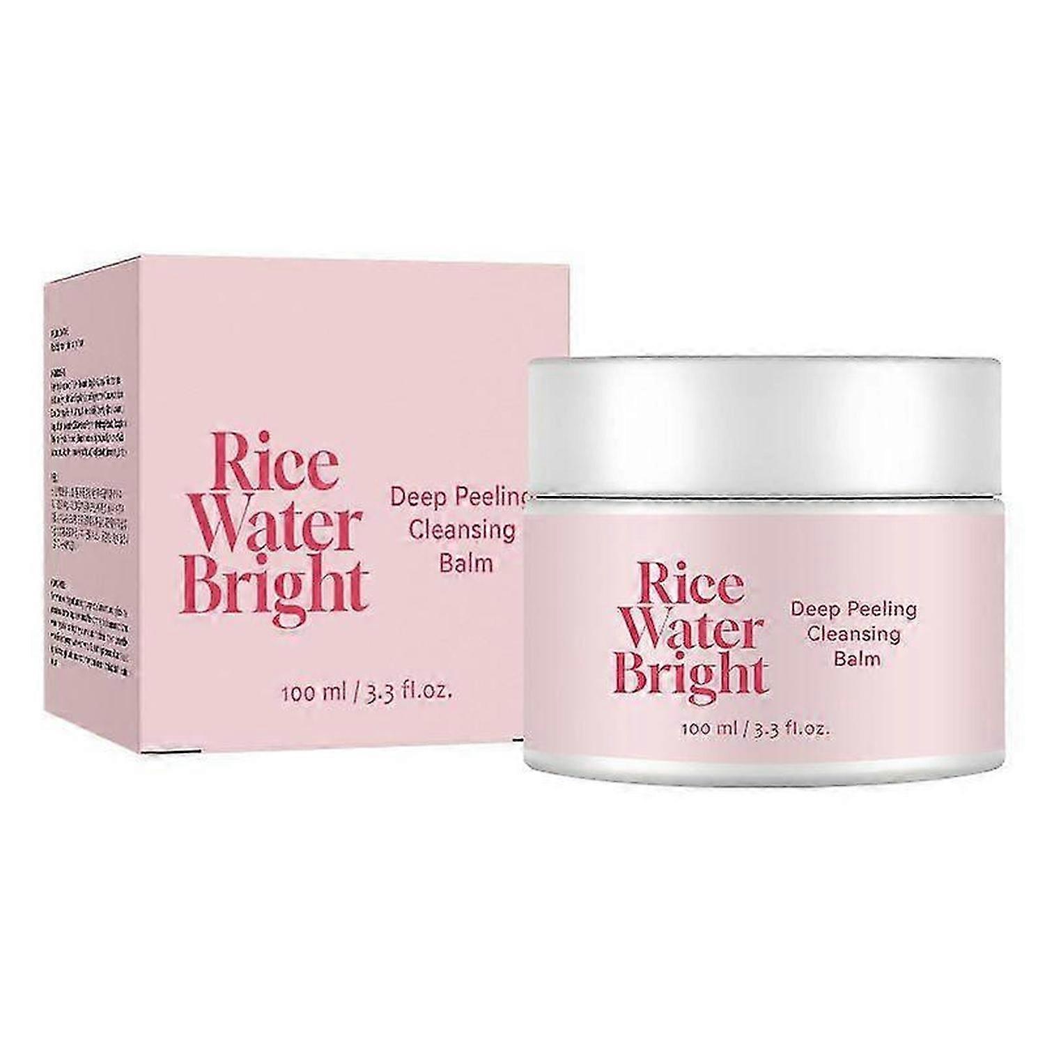 Rice Water Bright Foam Cleanser, Gentle Face Cleanser & Pore Control & Makeup Remover, Face Wash for Hydrating & Moisturizing, 100ML