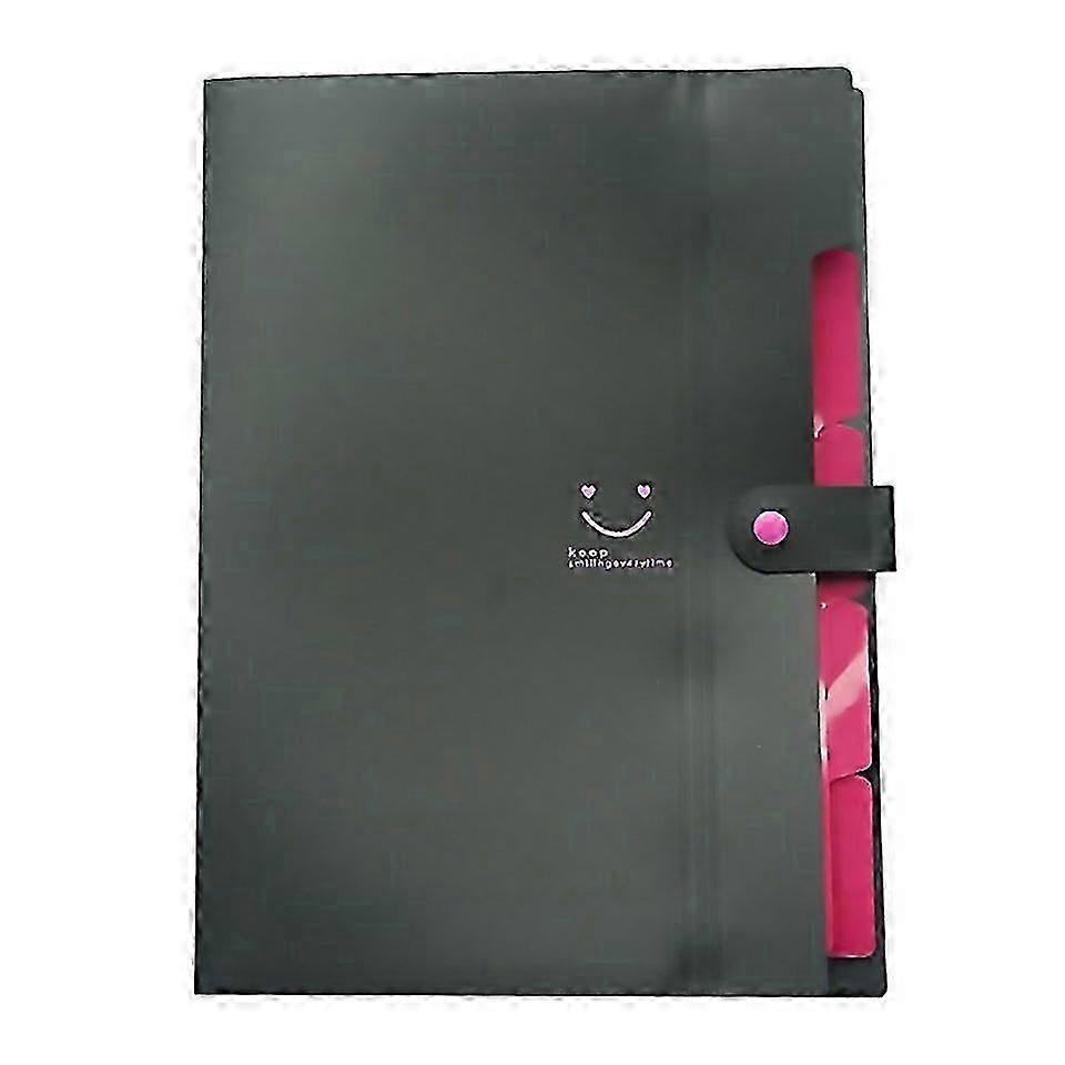 25-26 For Candycolored Smiling Face Multilayer Portfolio Pouch Plastic Information Book File Folder