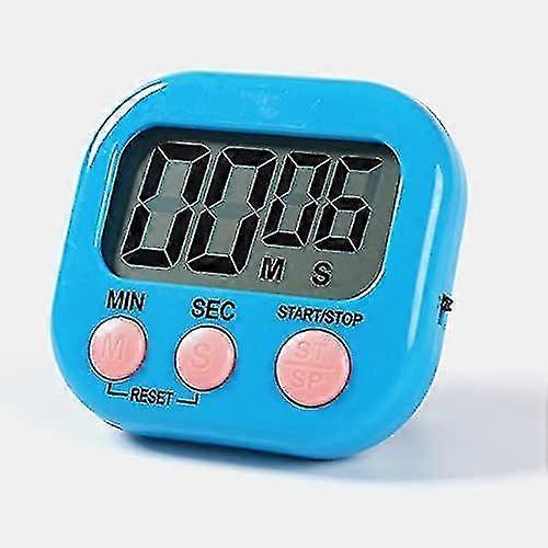 25-26 Magnetic Kitchen Timer, Cooking, Learning Timer, Loud Alarm Clock And Countdown Timer With Lcd Display. Blue