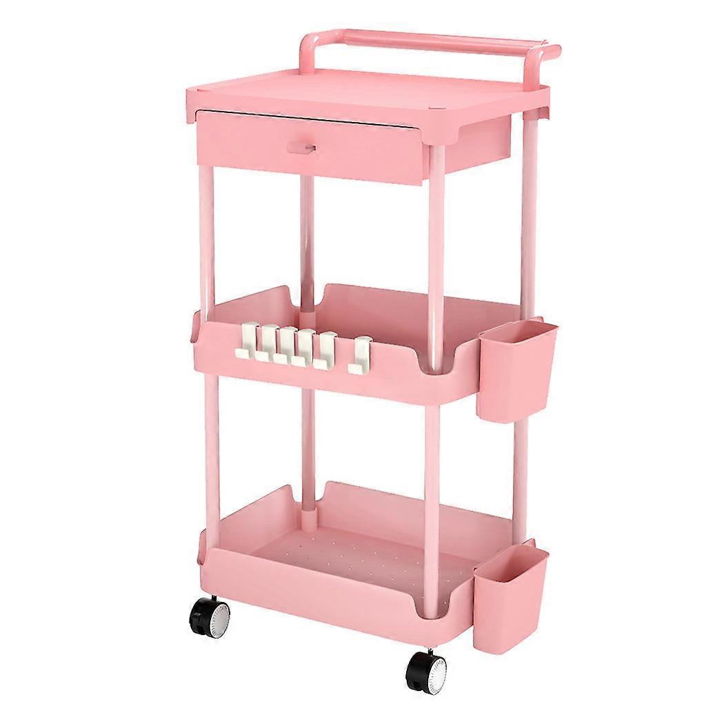 Levede 3 Tier Storage Trolley Cart On Wheels Kitchen Utility Rolling Rack Shelf